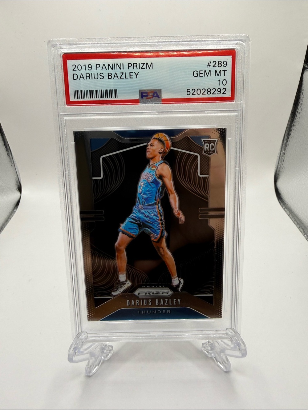 2019-20 Darius Bazley rookie Prizm PSA 10 Gem Mint City Thunder Rc Freshly Grade